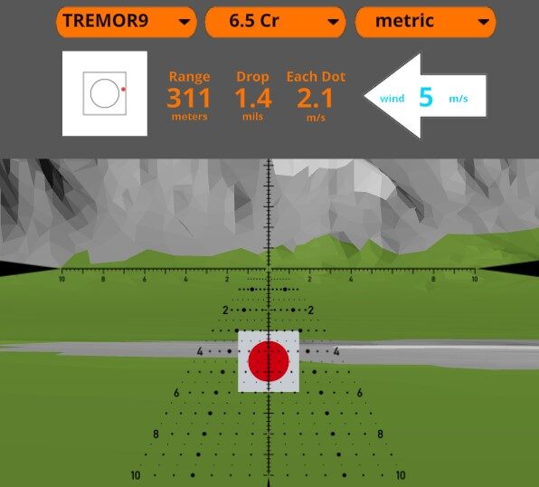Horus reticle simulator target view