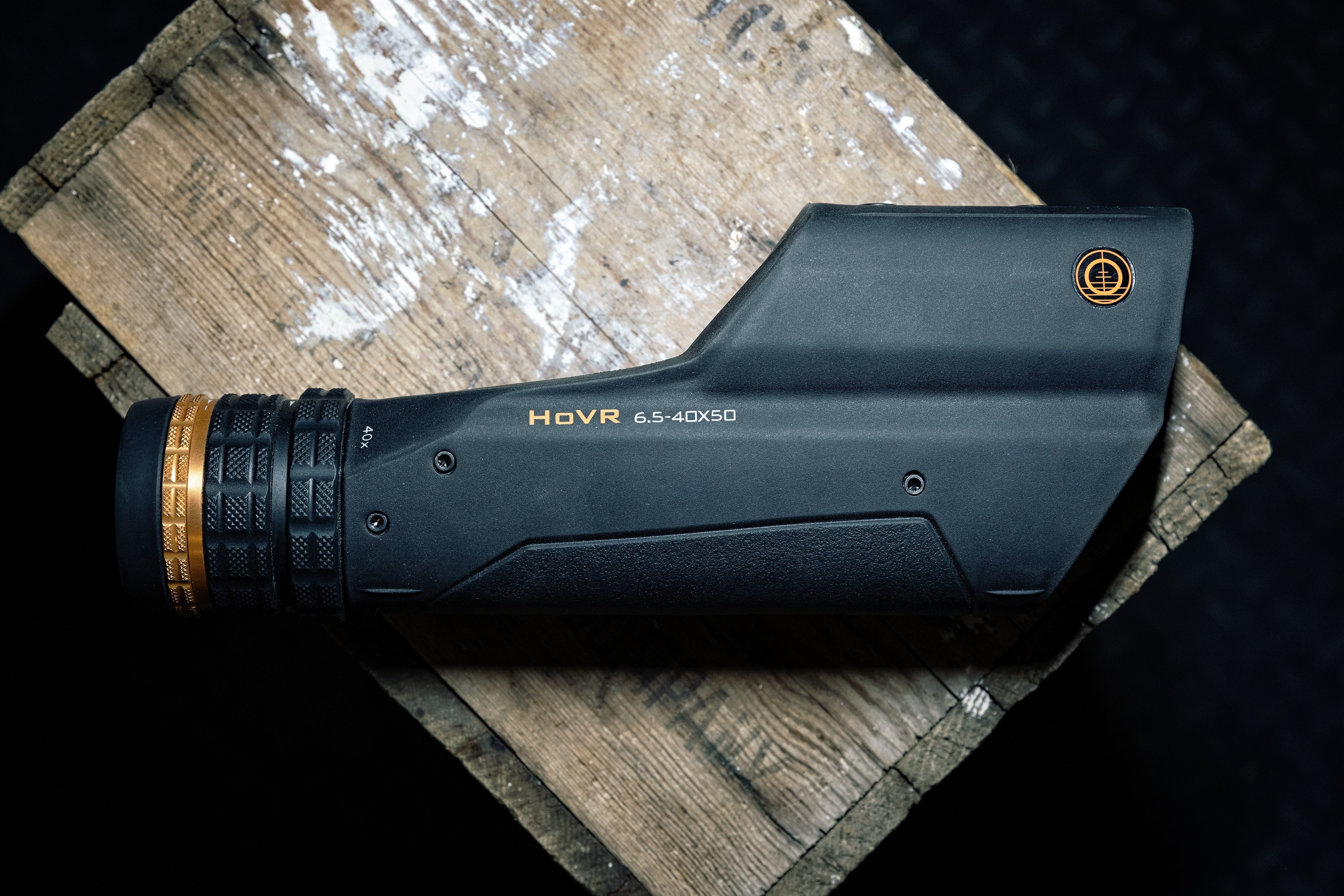 Horus Spotting Scope on Wooden Crate Horus Spotting Scope on Wooden Crate