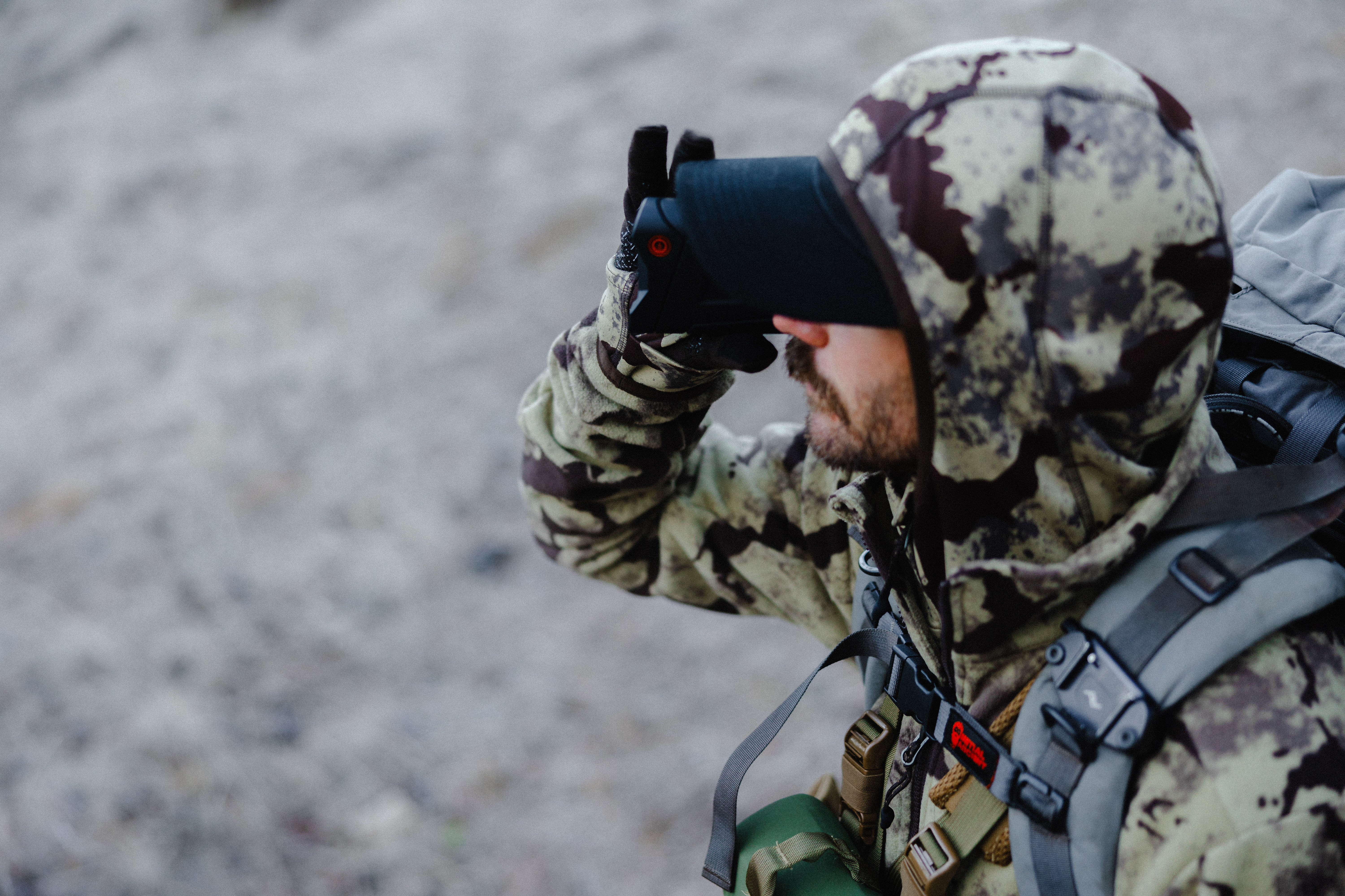 Hunter with a Rangefinder