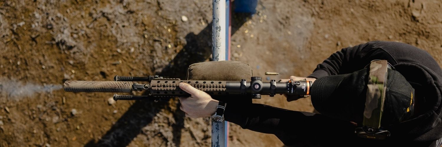 MRAD Grid Reticle LPVO Scope on a Rifle