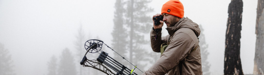 Bowhunter using the HoVR Laser Range Finder
